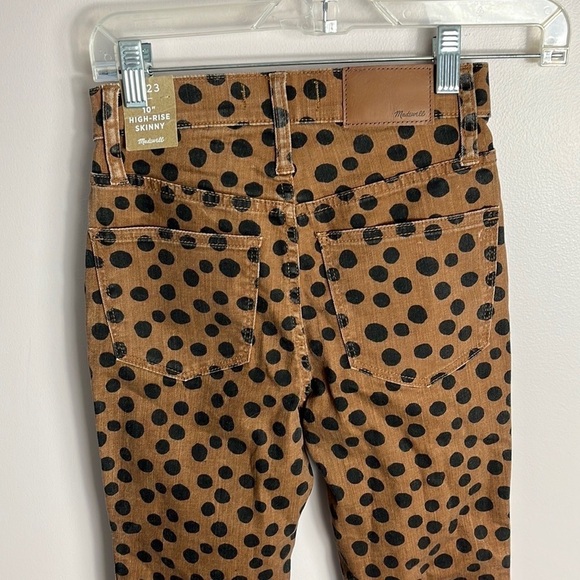 NWT Madewell 10" High-Rise Skinny Jeans in Leopard Dot Size 23 - Picture 10 of 15